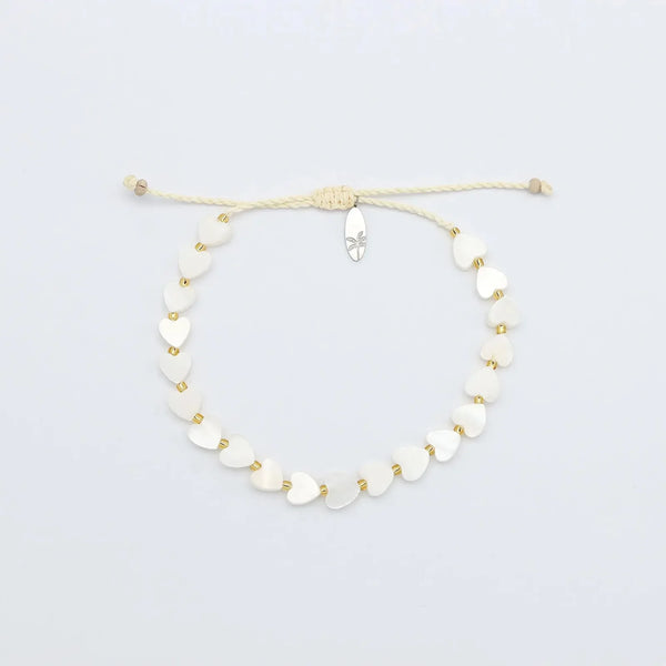 Pineapple Island Mother of Pearl Heart Bracelet