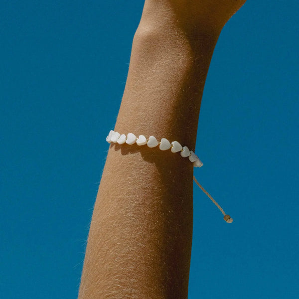 Pineapple Island Mother of Pearl Heart Bracelet
