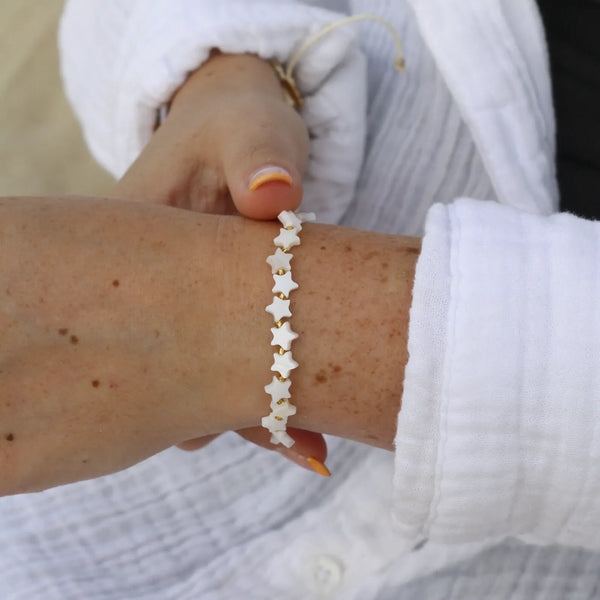 Pineapple Island Surgawi Mother of Pearl Star Bracelet