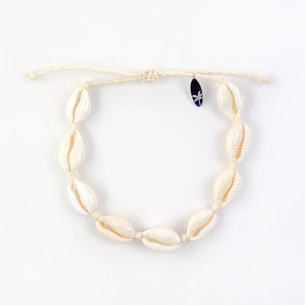 Pineapple Island Cowrie Shell Bracelet - Cream