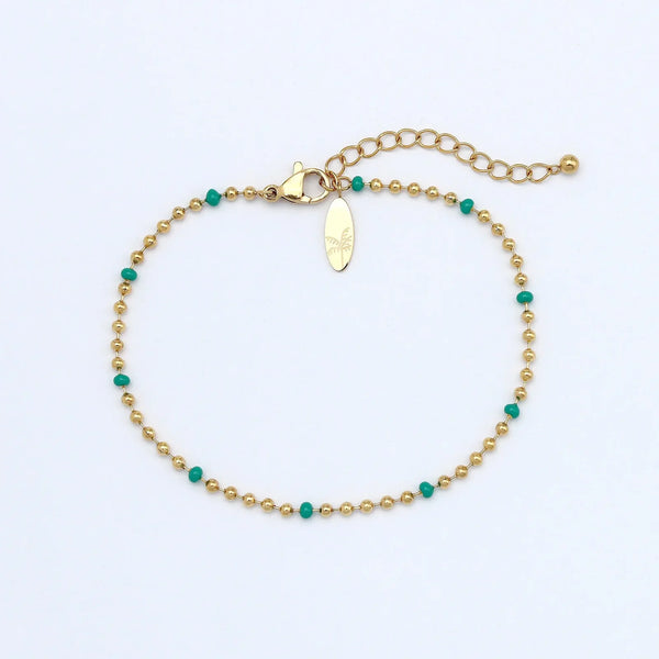 Pineapple Island Enamel Waterproof Chain Bracelet