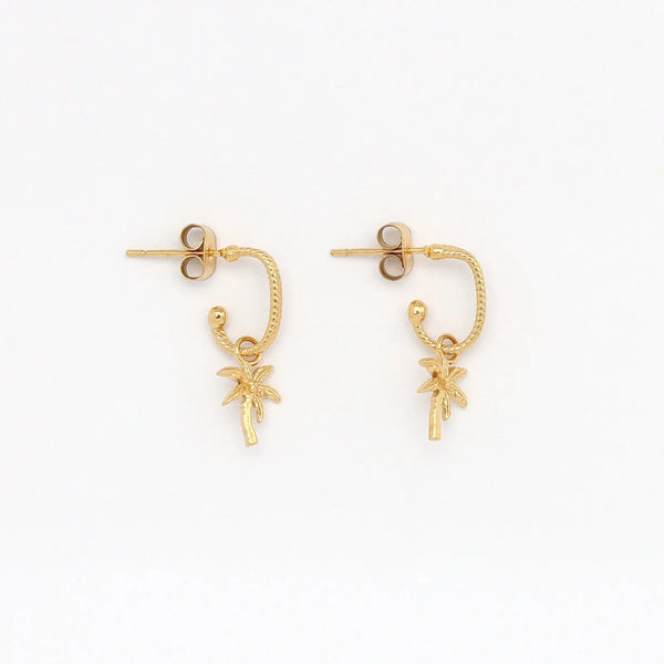 Pineapple Island Palima Tree Charm Waterproof Earrings