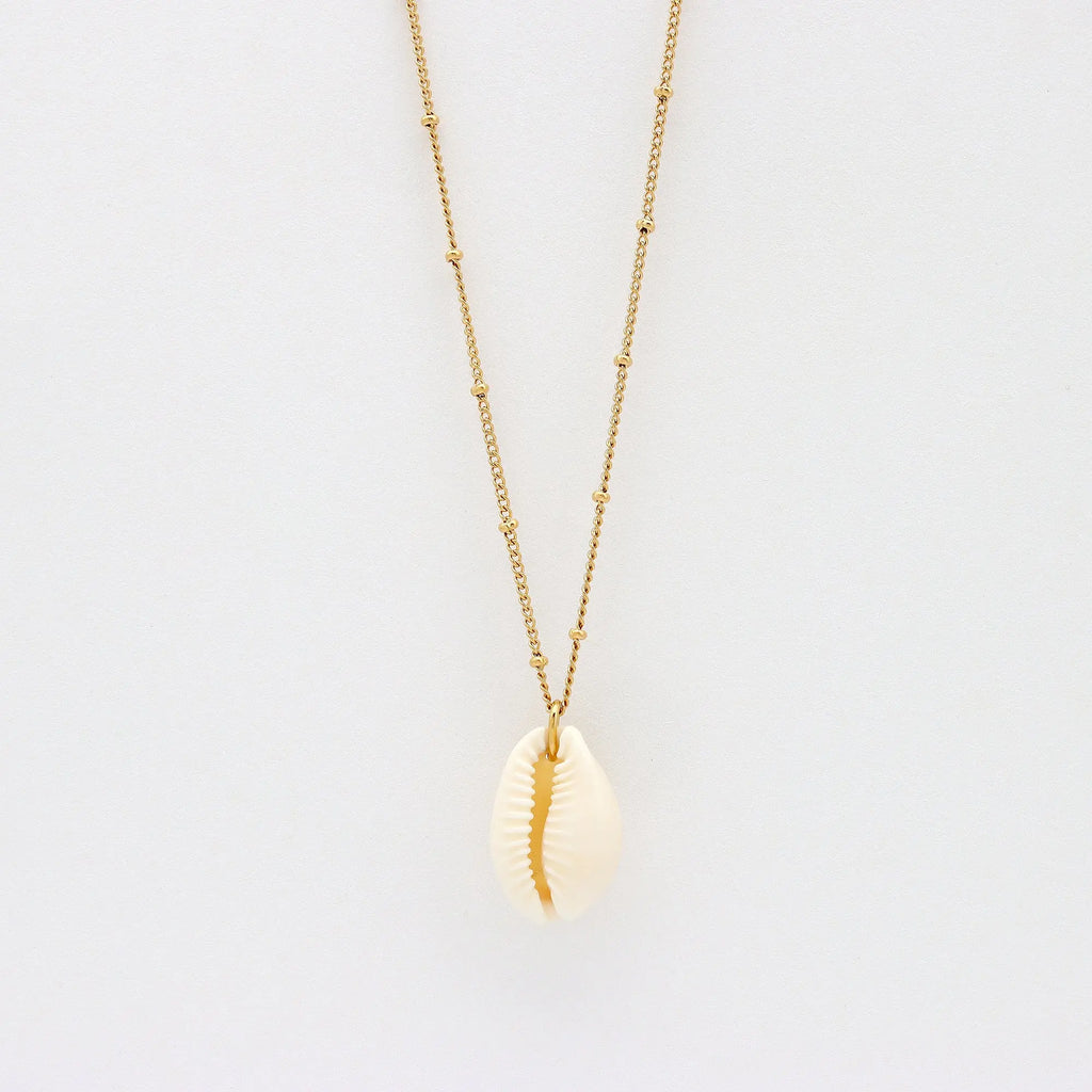 Pineapple Island Cowrie Shell Chain Necklace