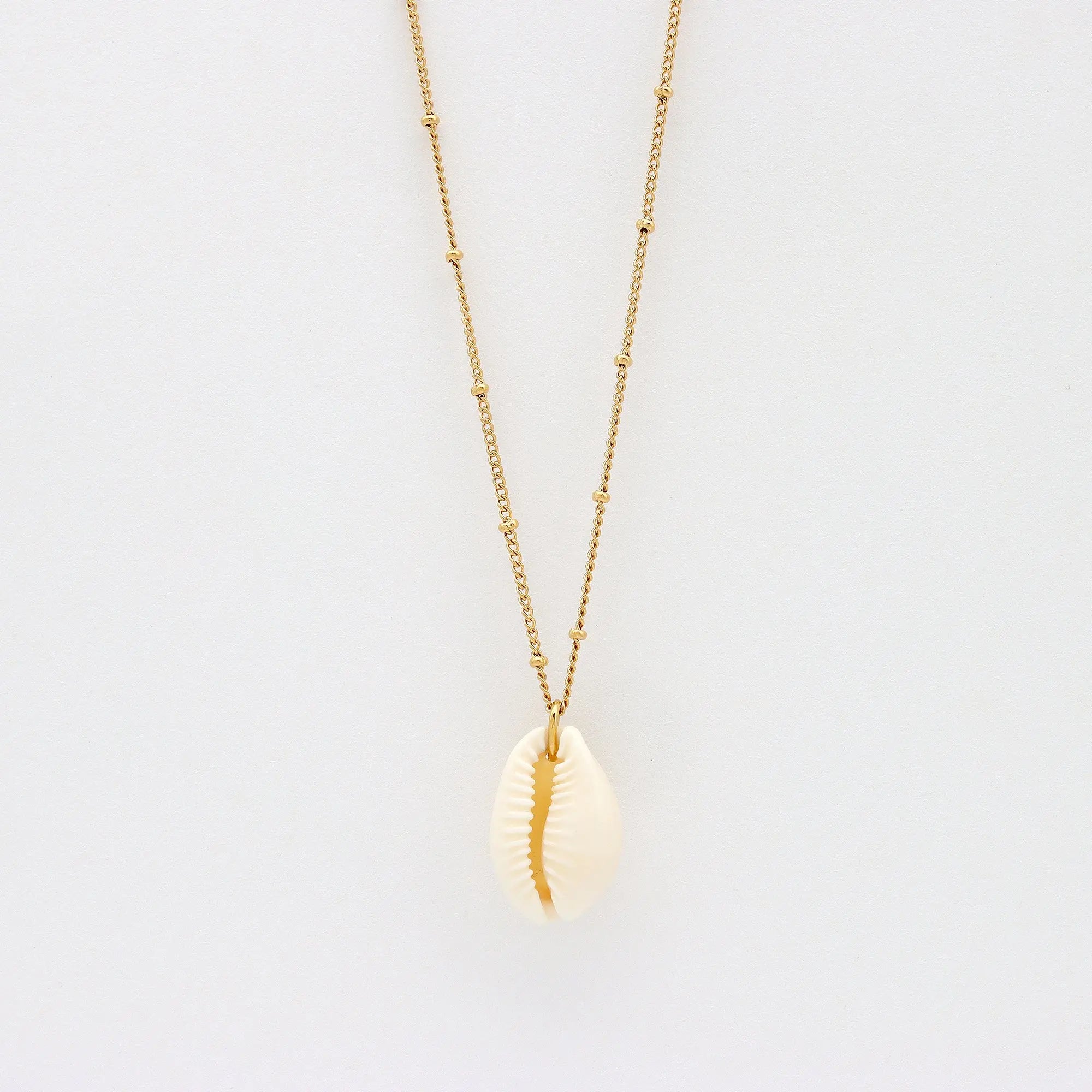 Pineapple Island Cowrie Shell Chain Necklace