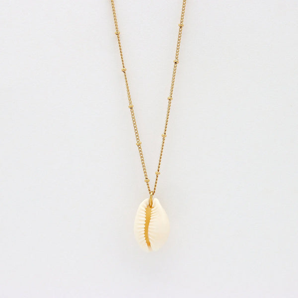 Pineapple Island Cowrie Shell Chain Necklace
