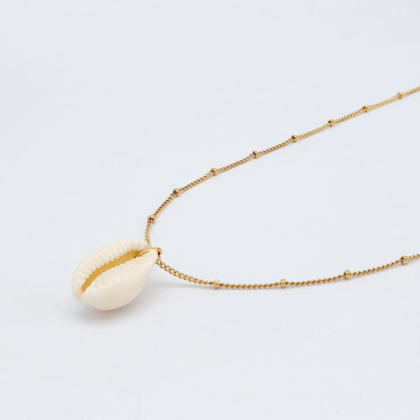 Pineapple Island Cowrie Shell Chain Necklace