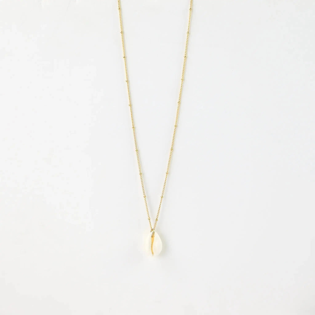 Pineapple Island Cowrie Shell Chain Necklace