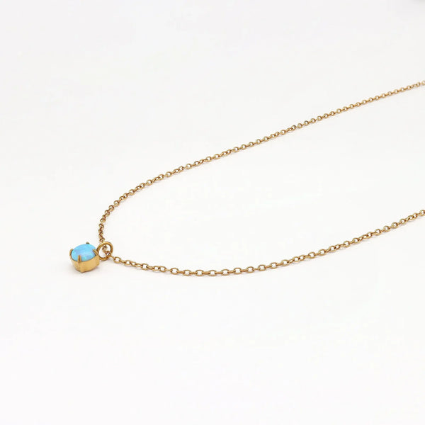 Pineapple Island Permata Opal Gemstone Waterproof Necklace