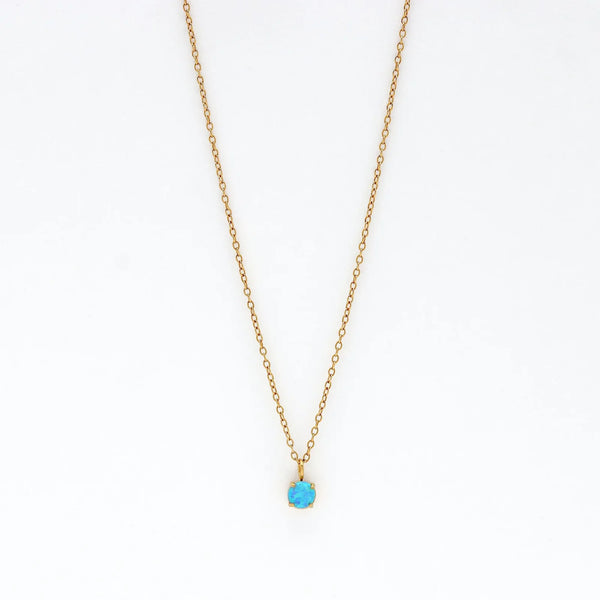 Pineapple Island Permata Opal Gemstone Waterproof Necklace
