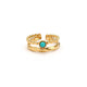 Pineapple Island Turquoise Stone Double Ring