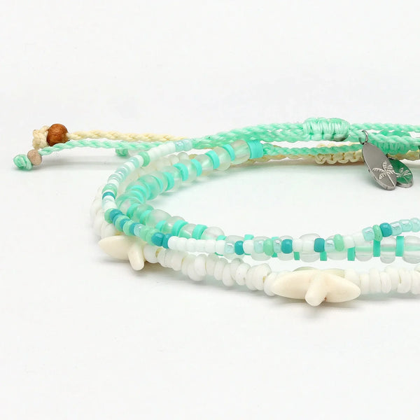 PIneapple Island Shoreline Turquoise Bracelet Trio Set