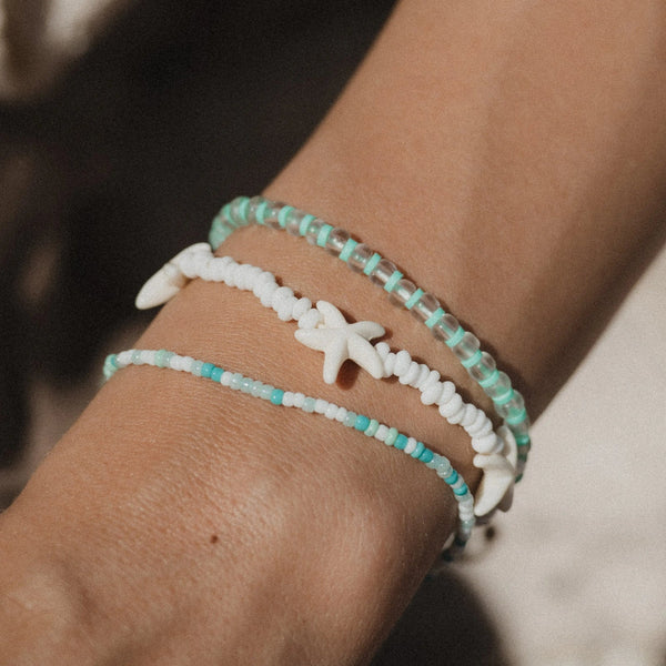 PIneapple Island Shoreline Turquoise Bracelet Trio Set