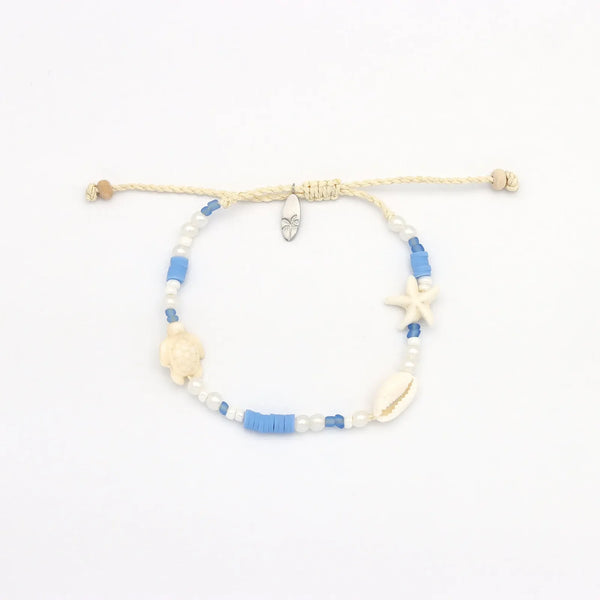 Pineapple Island Nereids Calm Ocean Blue Bracelet Set - Blue