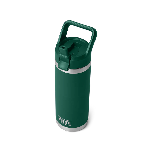 YETI RAMBLER 18OZ COLOUR STRAW BOTTLE - BLACK FOREST GREEN