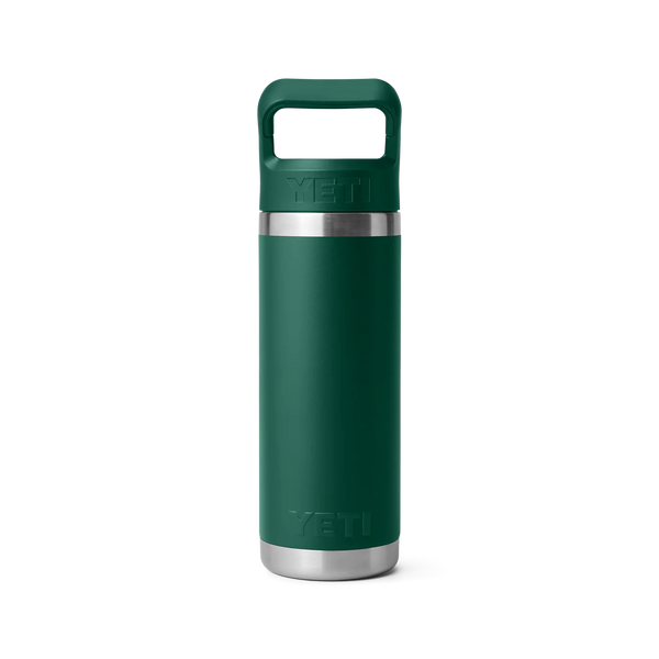 YETI RAMBLER 18OZ COLOUR STRAW BOTTLE - BLACK FOREST GREEN