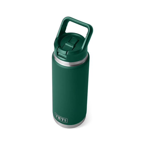 YETI RAMBLER 26 OZ ( 769ml)  STRAW BOTTLE - BLACK FOREST GREEN