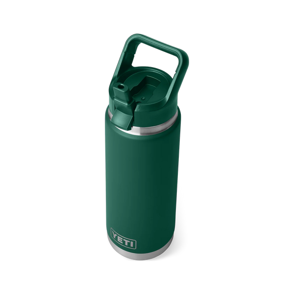 YETI RAMBLER 26 OZ ( 769ml)  STRAW BOTTLE - BLACK FOREST GREEN