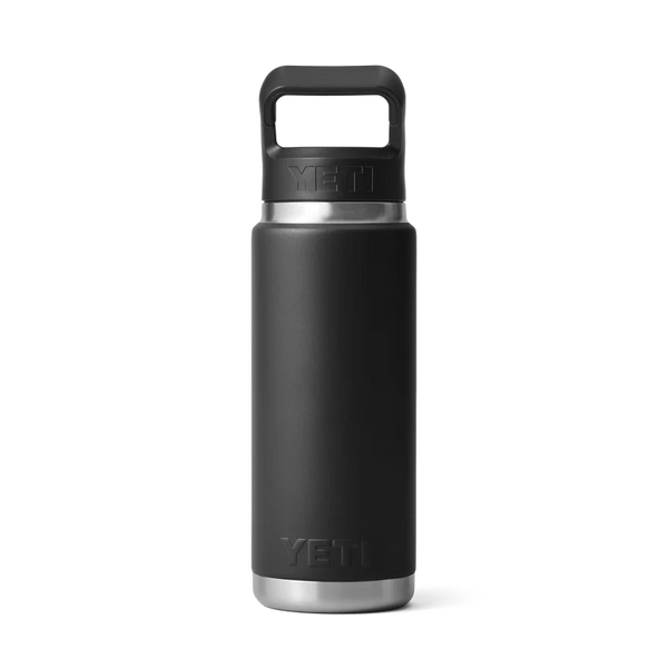 YETI RAMBLER 26 OZ STRAW BOTTLE WITH STRAW LID  - BLACK