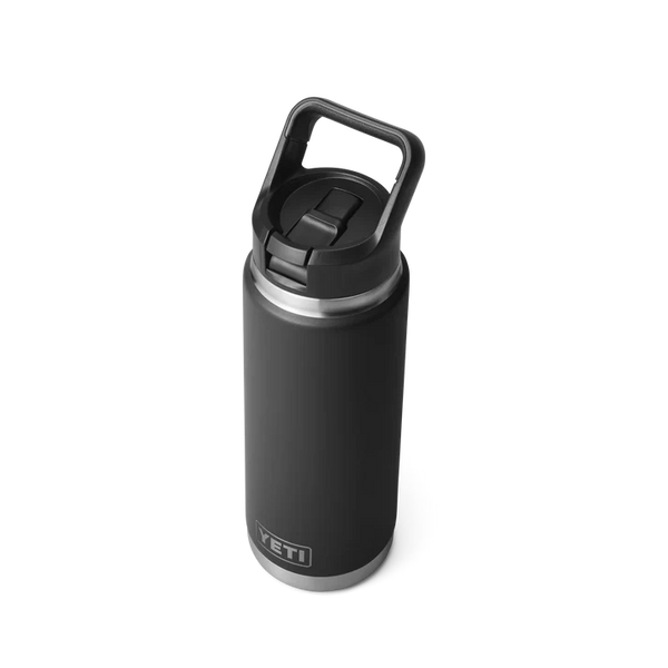 YETI RAMBLER 26 OZ STRAW BOTTLE WITH STRAW LID  - BLACK