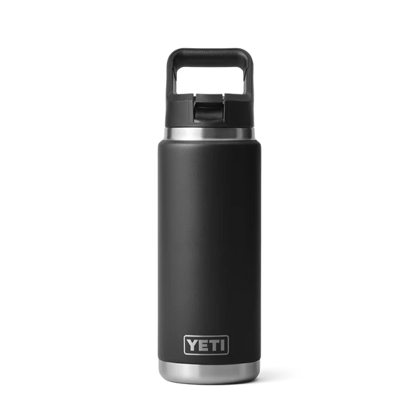 YETI RAMBLER 26 OZ STRAW BOTTLE WITH STRAW LID  - BLACK