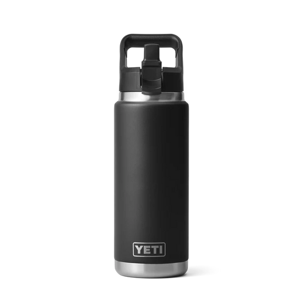 YETI RAMBLER 26 OZ STRAW BOTTLE WITH STRAW LID  - BLACK
