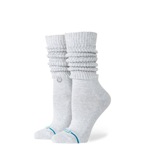 Womens Icon Slouch Crew Socks - Heather Grey