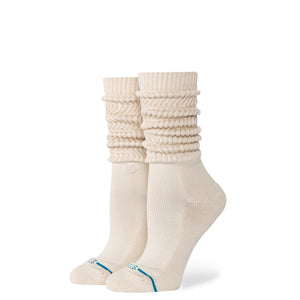 Womens Icon Slouch Crew Socks - Oatmeal