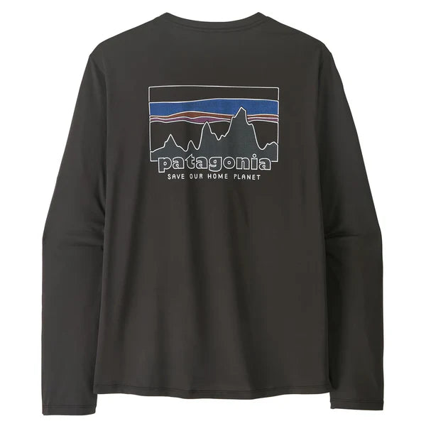 Patagonia Men's Long-Sleeved Capilene Cool Daily Shirt '73 Skyline - Black