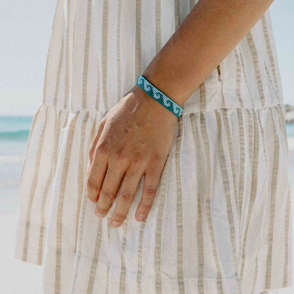 Pineapple Island - Melayang Wave Beaded Bracelet - Blue