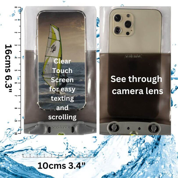Aquapac - Phone Case Medium/Plus - Grey & Clear