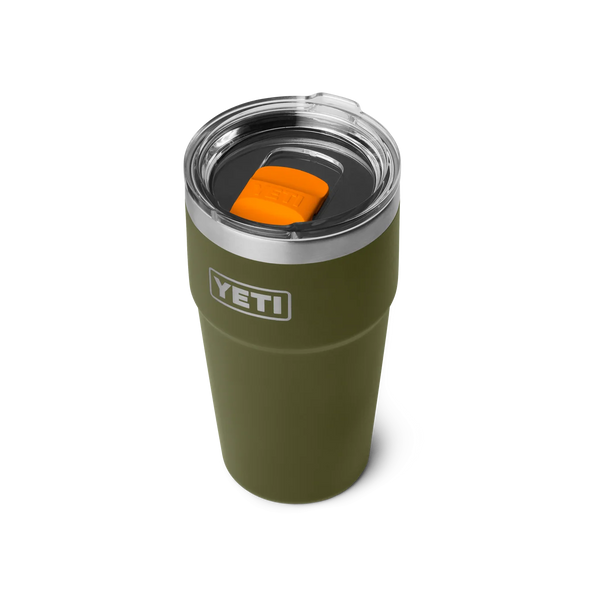 YETI 20 oz (591 ml) Rambler® Stackable Cup With MagSlider™ Lid - Olive/King Crab Orange