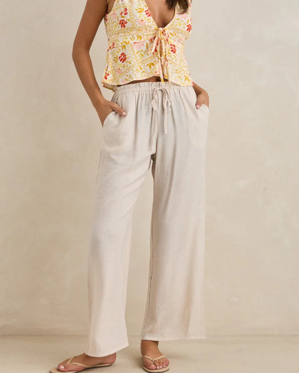Rhythm Ladies Airlie Beach Pant - Ivory