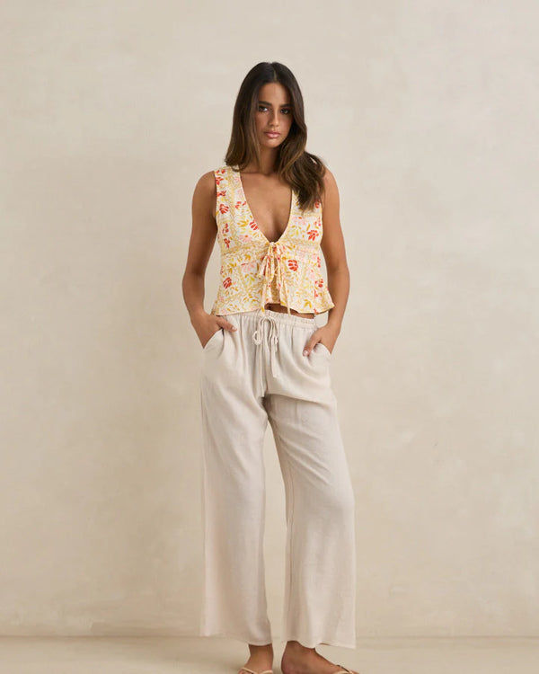 Rhythm Ladies Airlie Beach Pant - Ivory