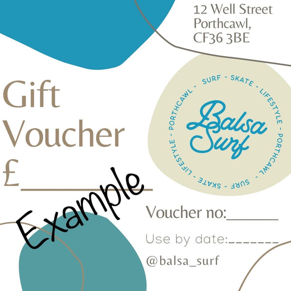 Balsa Surf & Skate £8 Balsa Gift Voucher