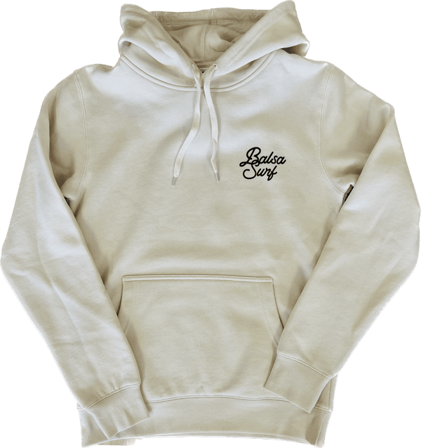 Balsa Surf & Skate Hoodies X-Small Mens / Small Womens Balsa Town Premium Hoodie Ecru & Charcoal Unisex