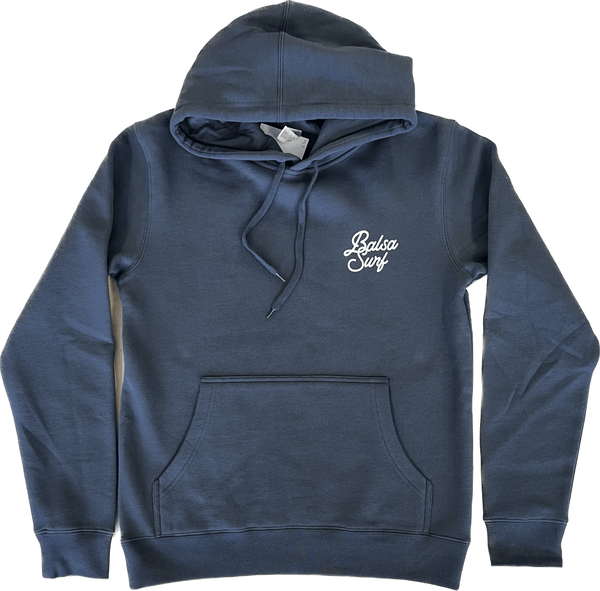 Balsa Surf & Skate Hoodies X-Small Mens / Small Womens Balsa Town Premium Hoodie Petrol Blue & White Unisex