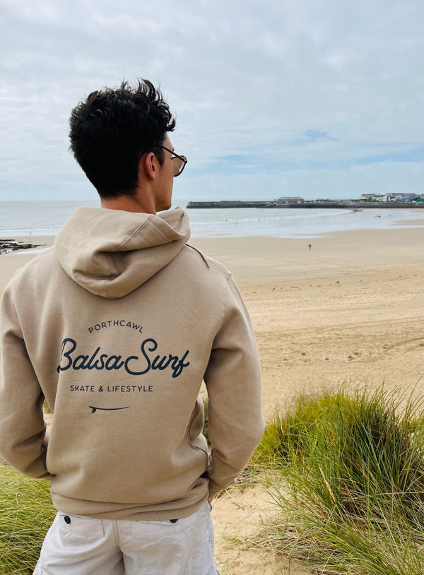 Balsa Surf & Skate Hoodies Balsa Town Premium Hoody Sand & Charcoal Unisex