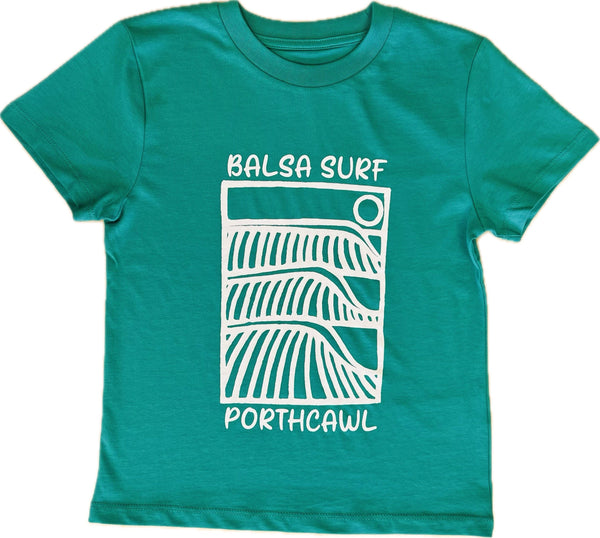 Balsa Surf & Skate Kids T-Shirt 5-6 Balsa kids Set-On kids T-Shirt - Green