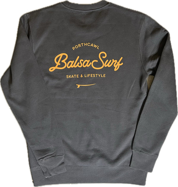 Balsa Surf & Skate Sweatshirt Balsa Town Crew Neck Sweatshirt Coal Unisex