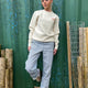 Balsa Town Unisex Crew Neck Sweatshirt - Ecru & Clay