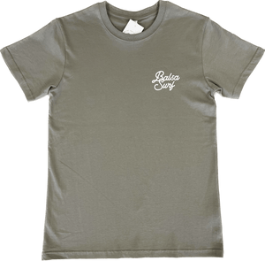 Balsa Surf & Skate T-shirt Small Mens / Medium Womens Balsa Town Organic T-shirt Granite Grey and White Unisex