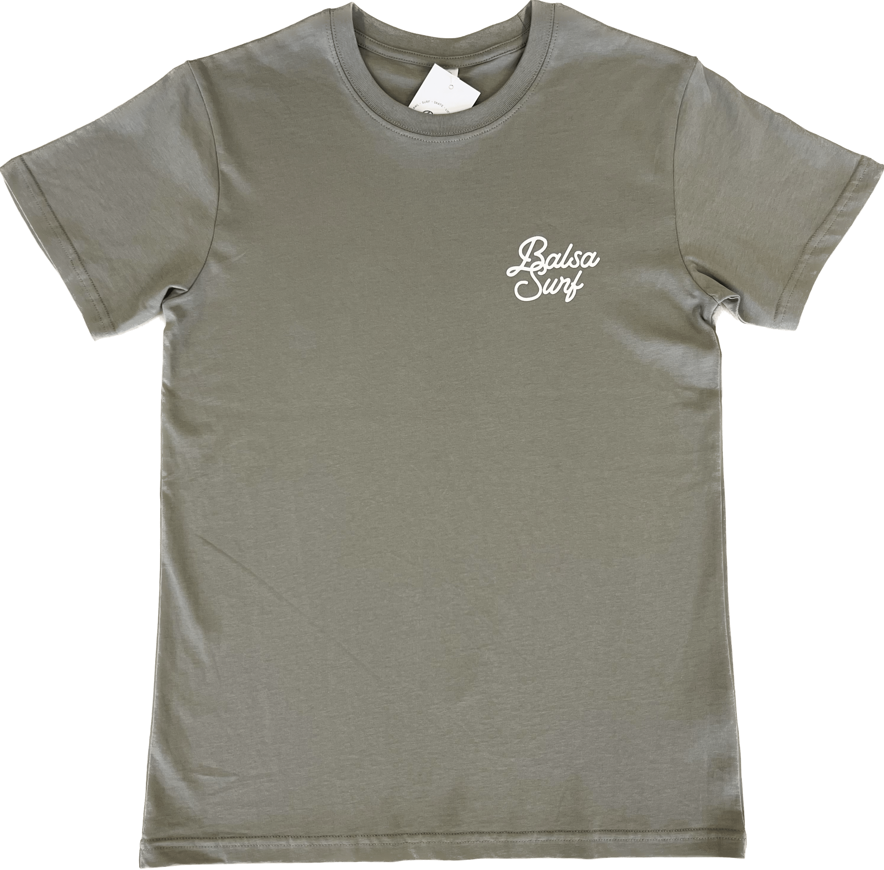 Balsa Surf & Skate T-shirt Small Mens / Medium Womens Balsa Town Organic T-shirt Granite Grey and White Unisex