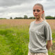 Balsa Town Organic T-shirt - Granite Grey and White