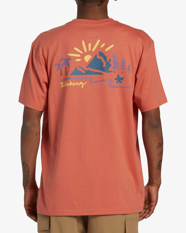 Billabong T-shirt Billabong Panorama T-shirt - Coral