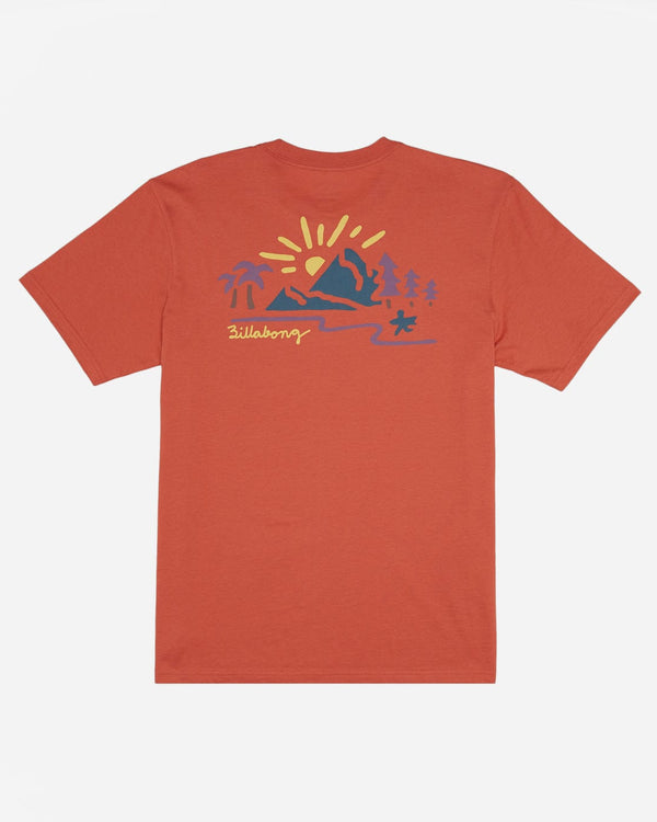 Billabong T-shirt Billabong Panorama T-shirt - Coral