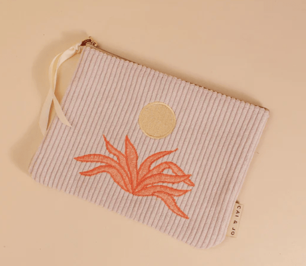 Cai & Jo Bags Cai & Jo Corduroy Agave Pouch - Pale Pink