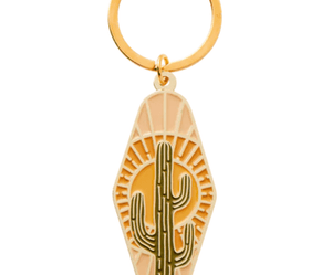 Cai & Jo Key Ring Cactus Enamel Keychain