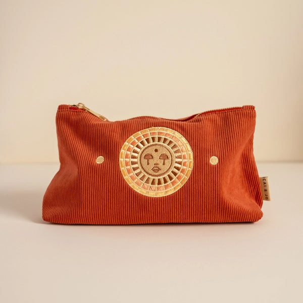 Cai & Jo Purses Cai & Jo Corduroy Medium Pouch - Rust