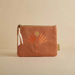 Cai & Jo Purses Cai & Jo Corduroy Palm Pouch - Dusty Pink