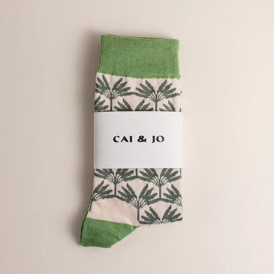 Cai & Jo Socks Cai & Jo Palm Leaf Socks